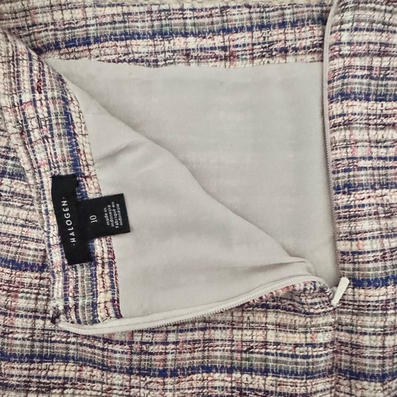 Halogen Women's Pencil Skirt Faux Wrap Button Tweed‎ Size 10 - Picture 7 of 7